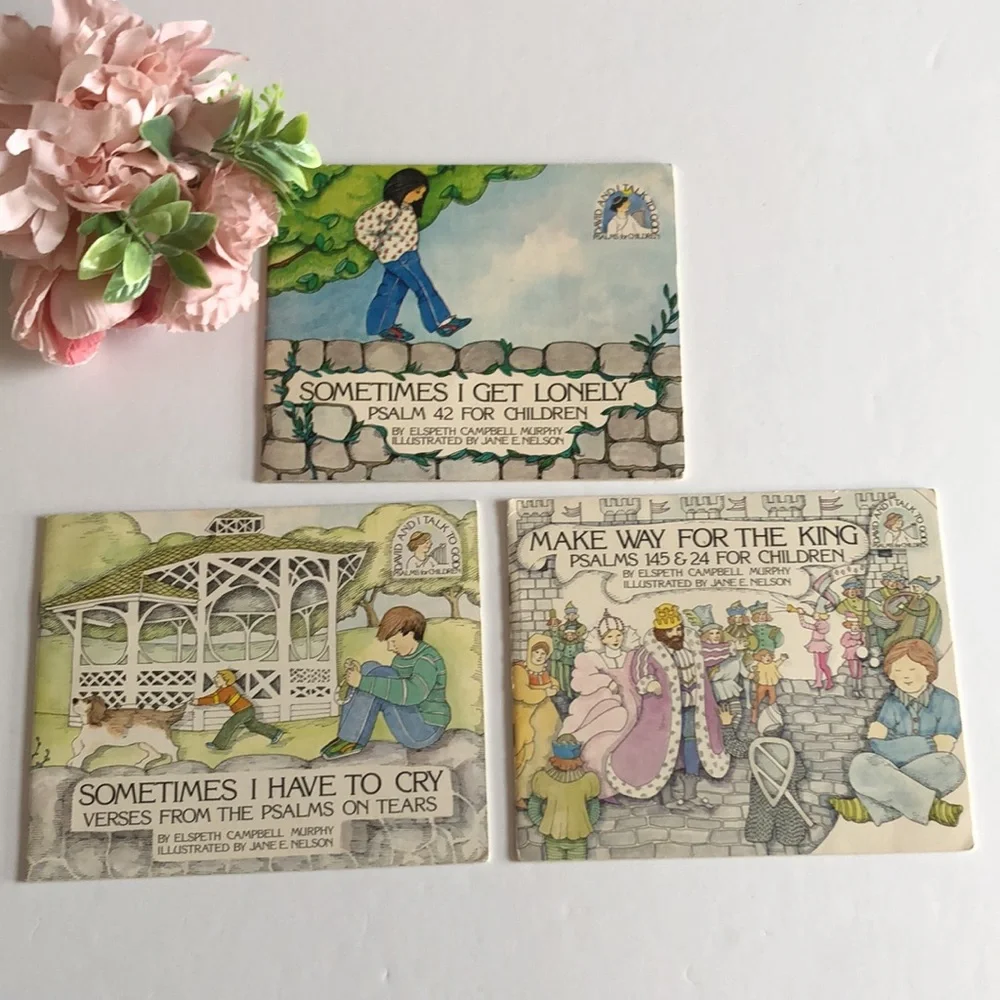 David and I Talk To God Psalms for Children Books 1980s Christian VTG books